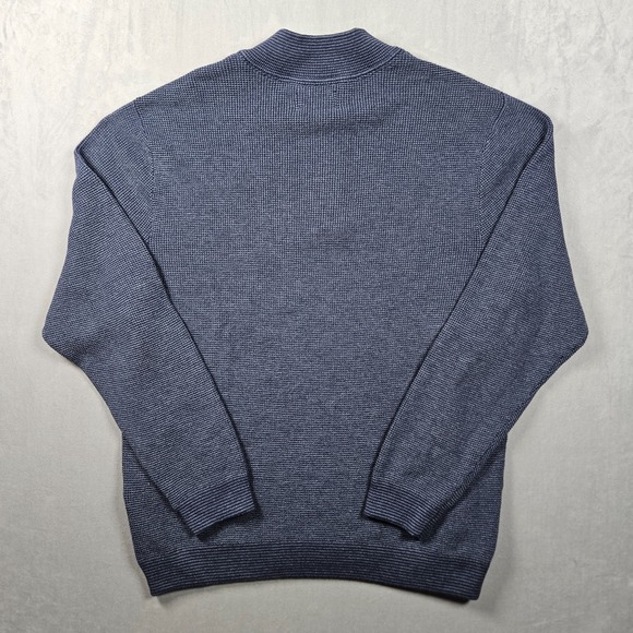 Southern Tide Sweatshirt Mens XL Blue Bailer Jade 1/4 Zip Waffle Knit Outdoor - Picture 2 of 11